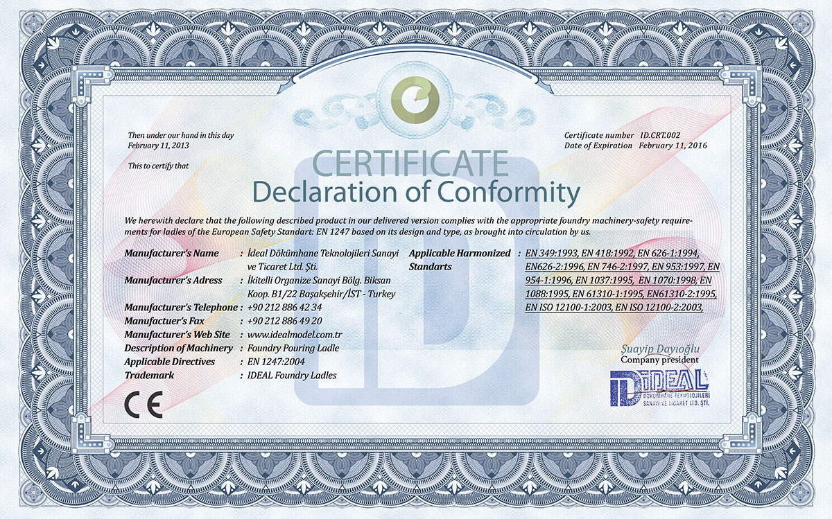 CE Certificate